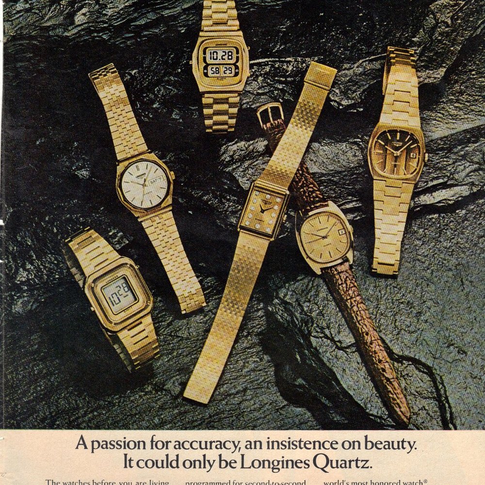 Vintage 1978 Print Ad for Longines-Wittnauer Quartz Watch PA523